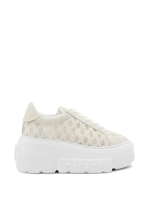 Casadei woven platform sneakers