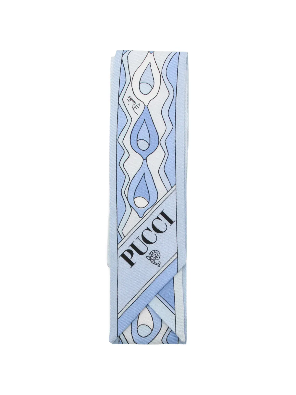 PUCCI Marmo-print silk scarf - Blu