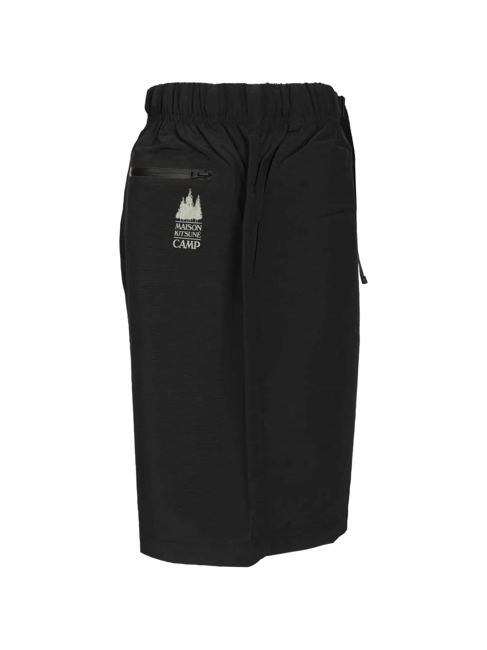Maison Kitsuné Shorts met ceintuur en logo-print Zwart