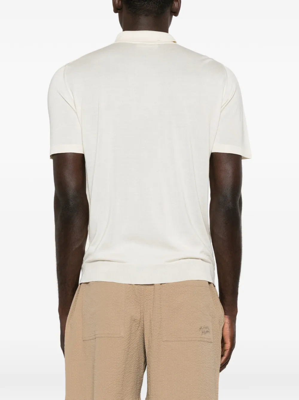 Roberto Collina Poloshirt met korte mouwen Beige