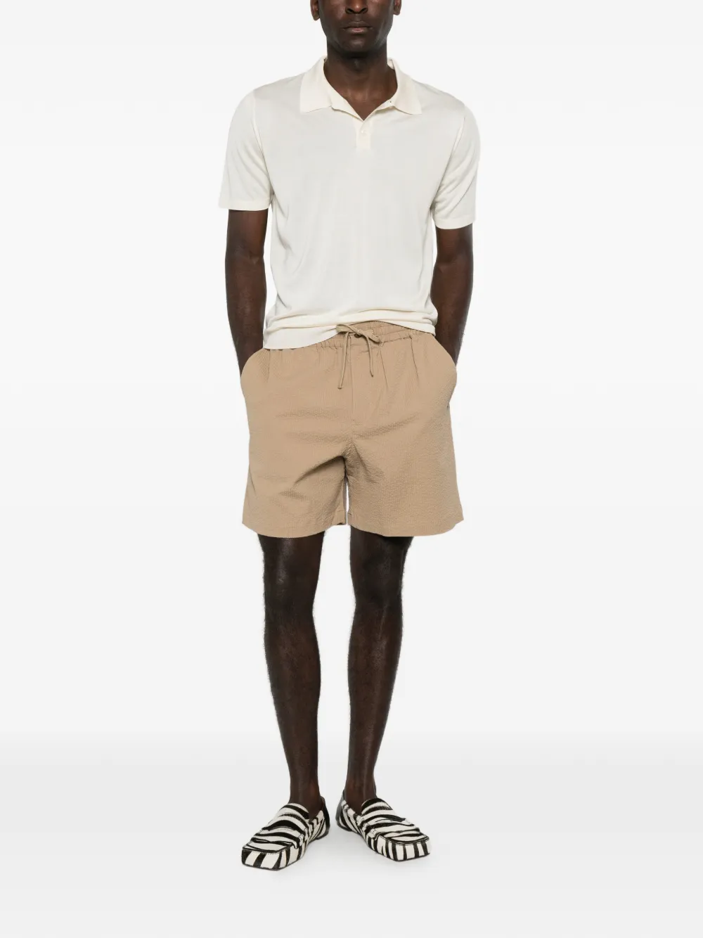 Roberto Collina Poloshirt met korte mouwen Beige
