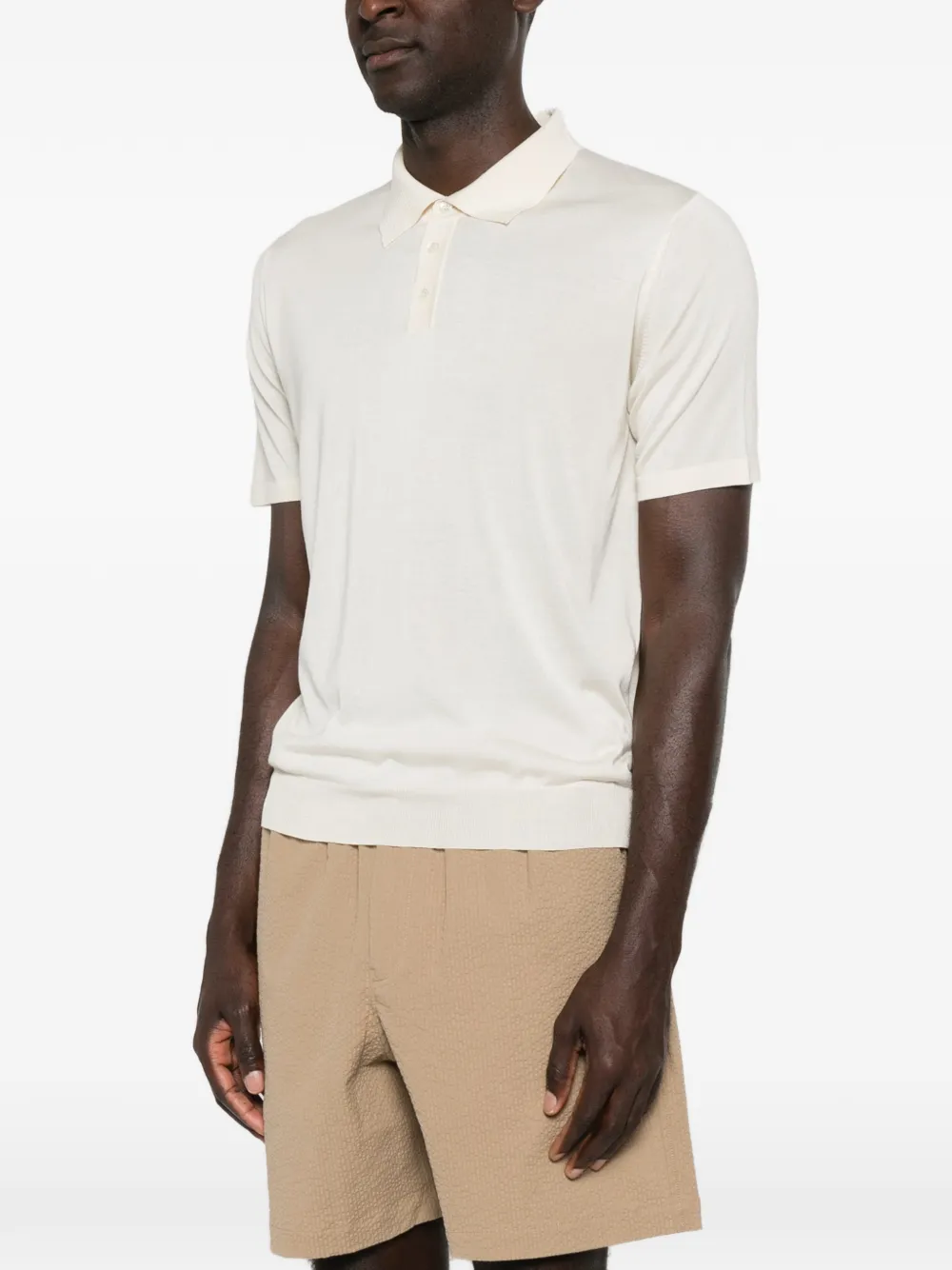 Roberto Collina Poloshirt met korte mouwen Beige