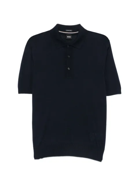 BOSS short-sleeve wool polo shirt