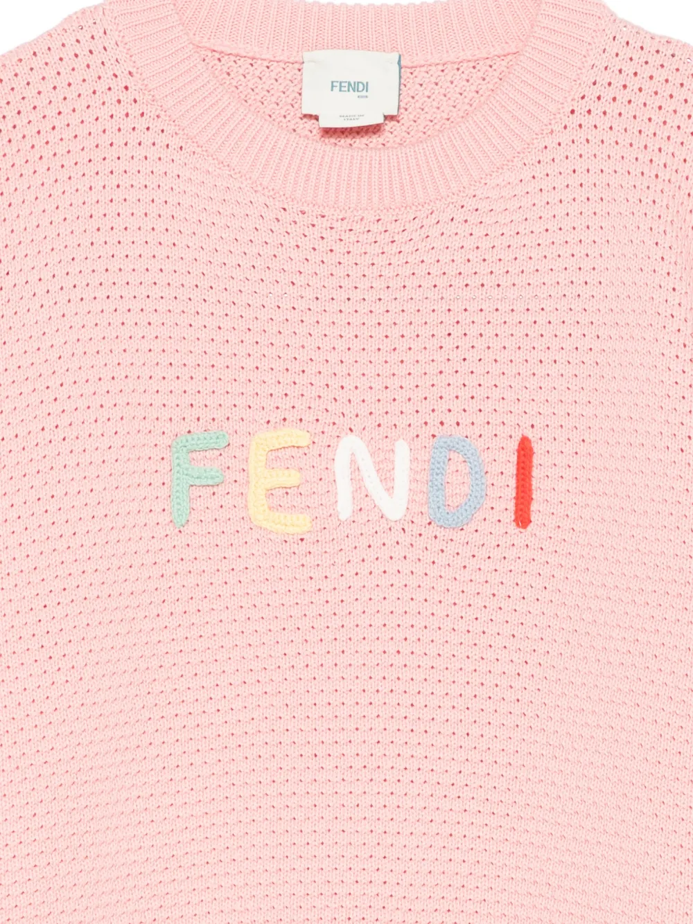 Fendi Kids Sweater met logo Roze