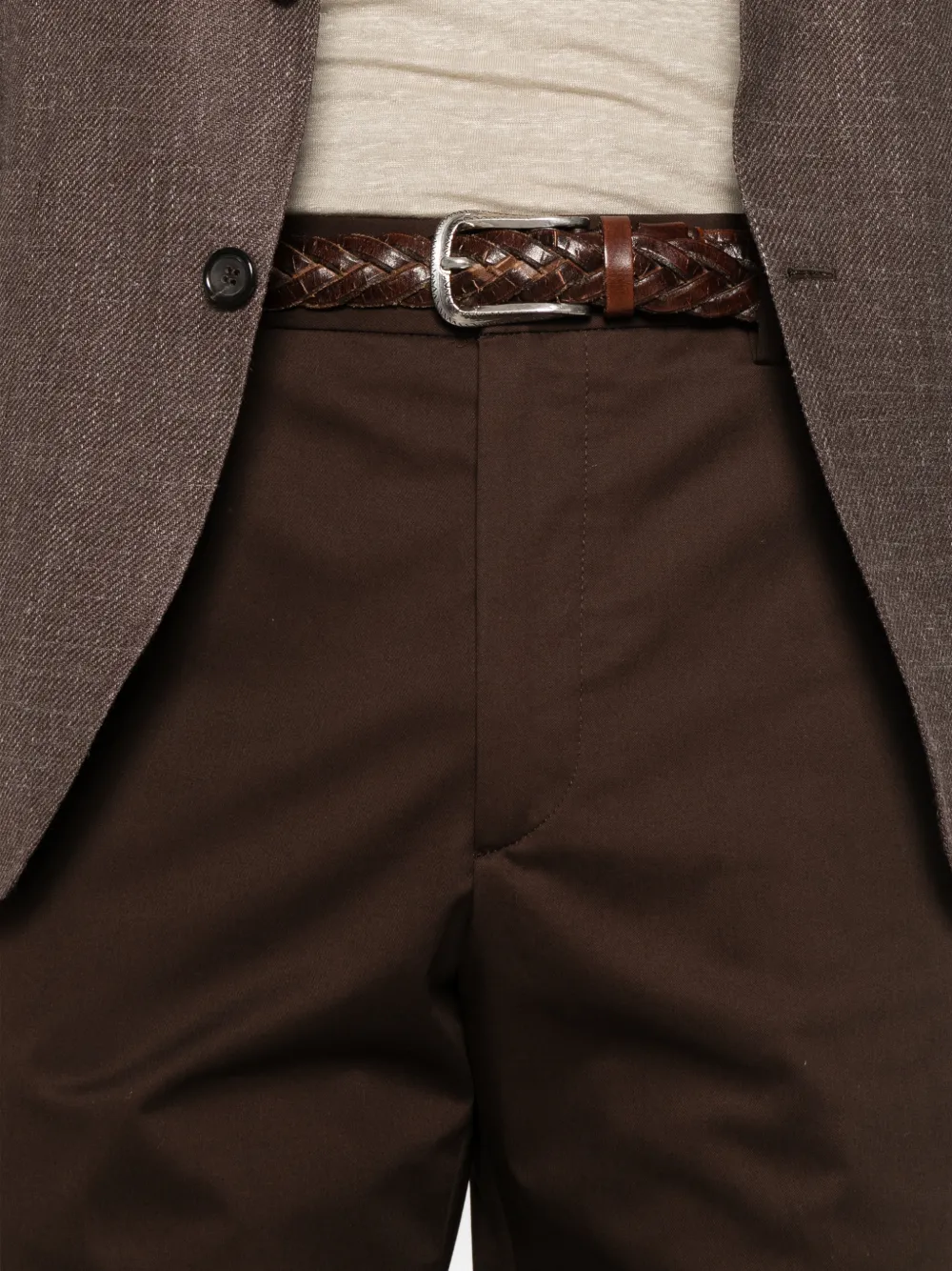 Tagliatore Broek met riemlussen Bruin