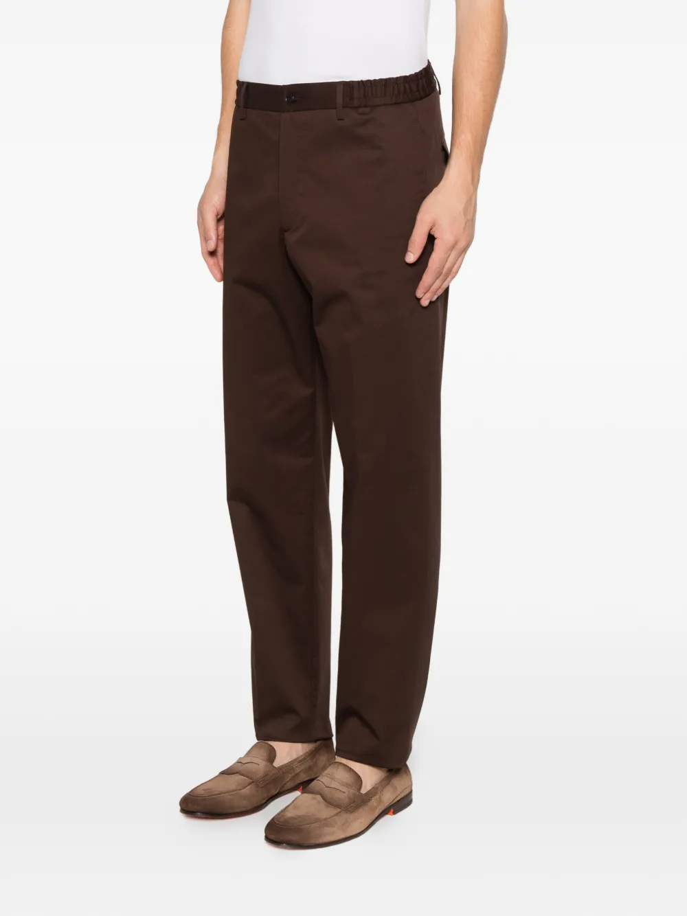 Tagliatore Broek met riemlussen Bruin