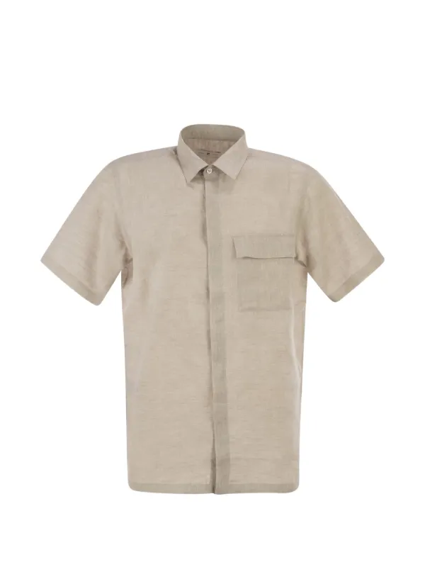 PT Torino Short-sleeved Shirt in Neutrals