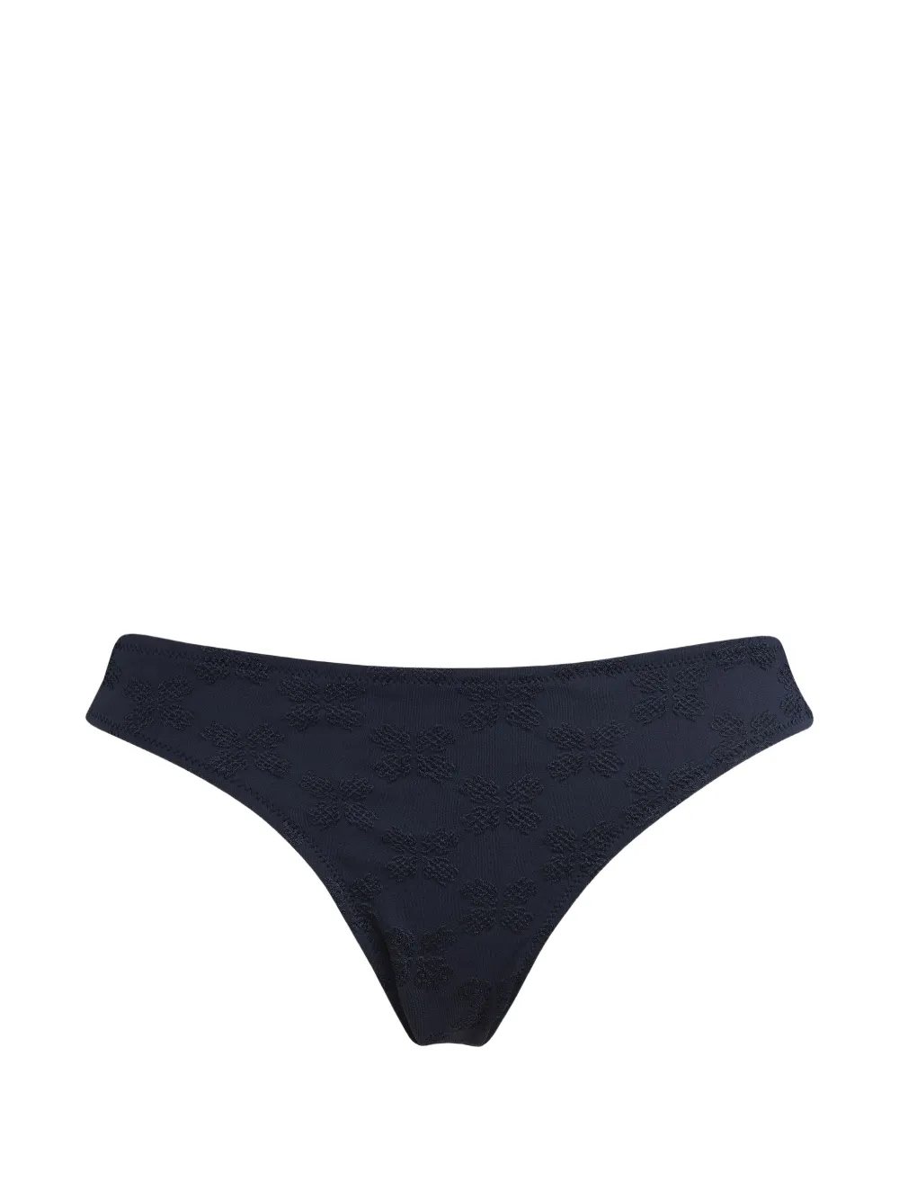 Vilebrequin flocked turtle-embroidered bikini bottom - Blau