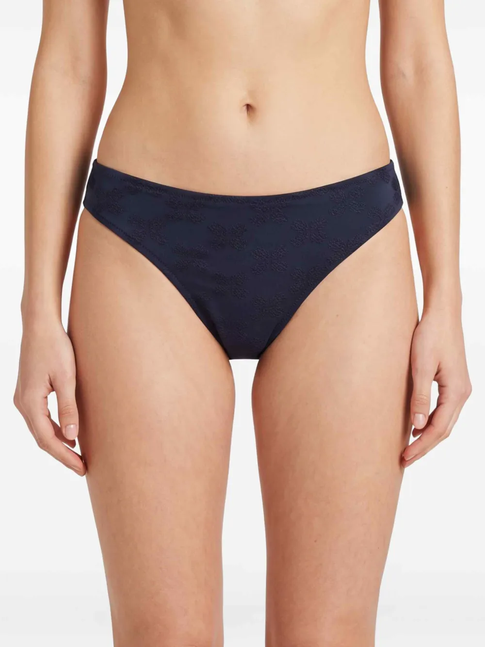 Vilebrequin Gesmockte bikinislip met geborduurde schildpad Blauw
