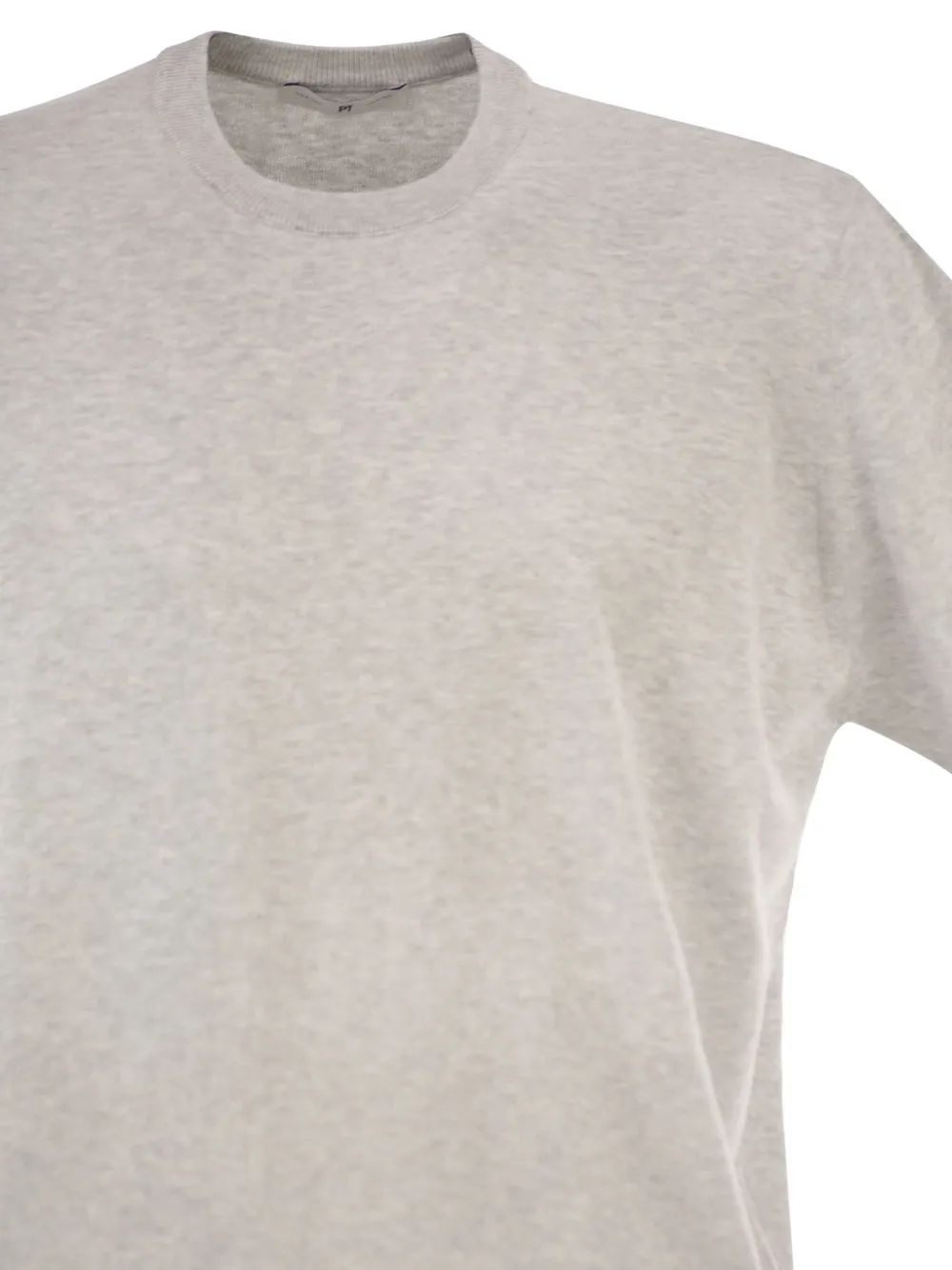 PT Torino T-shirt met geribbelde afwerking Grijs