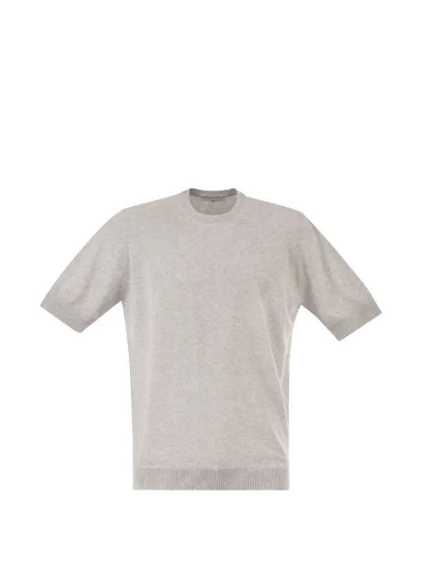 PT Torino Ribbed-trim T-shirt in Grey