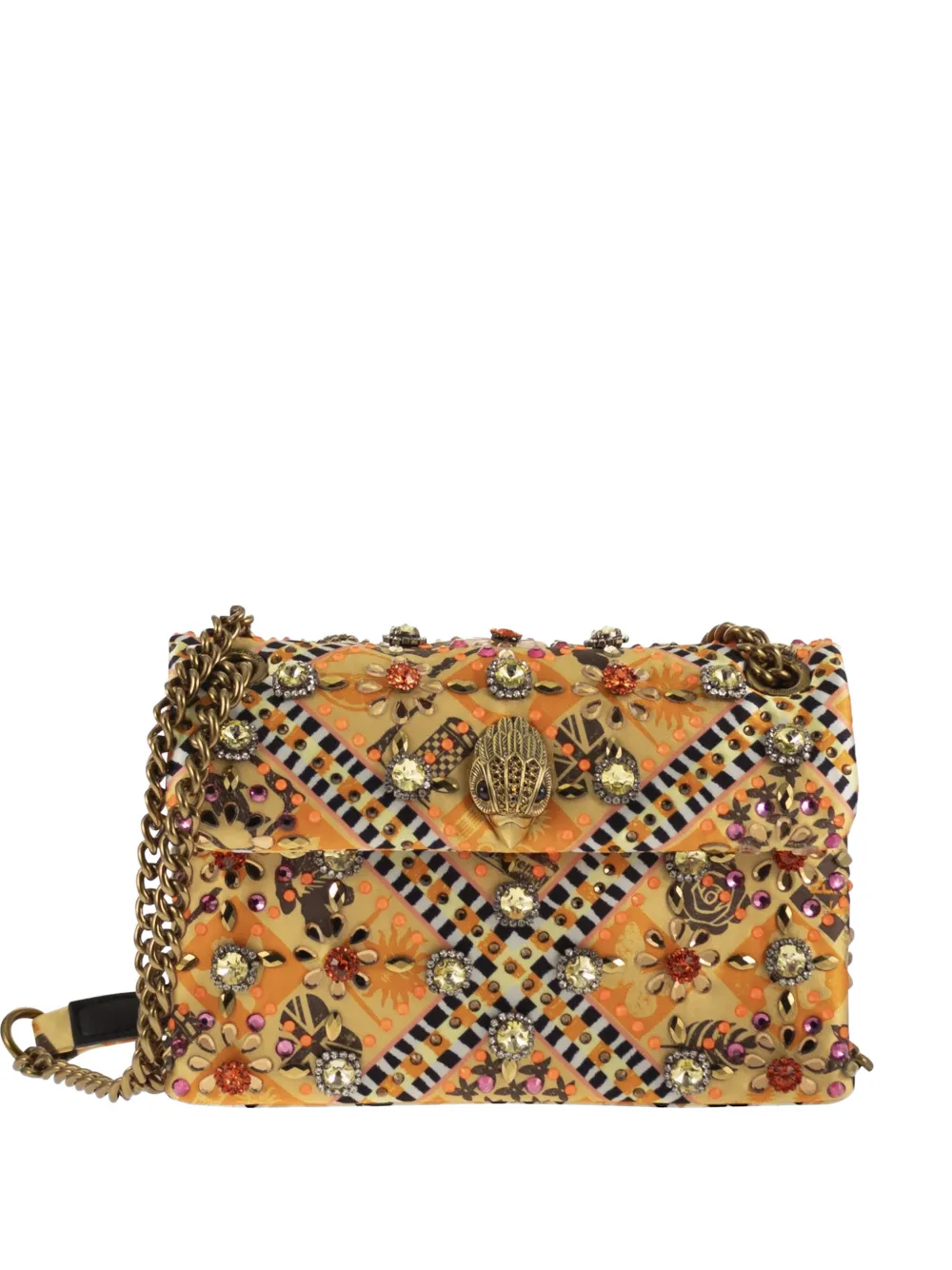 Kurt Geiger Kensington crystal-embellished shoulder bag - Giallo