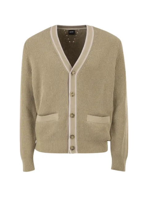 BOSS ribbed-knit cardigan