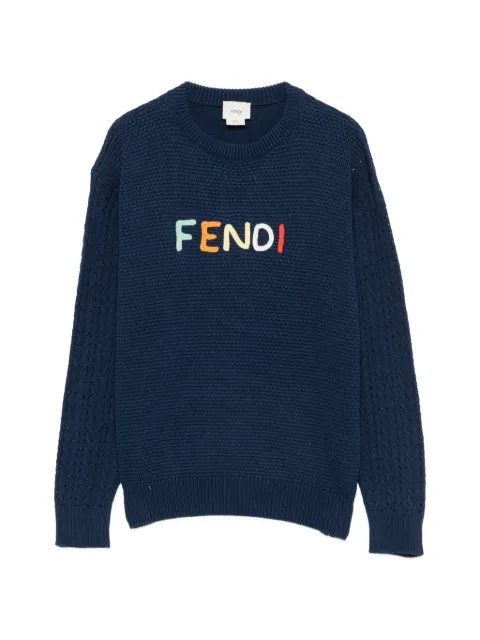 Fendi Kids logo-embroidered sweater