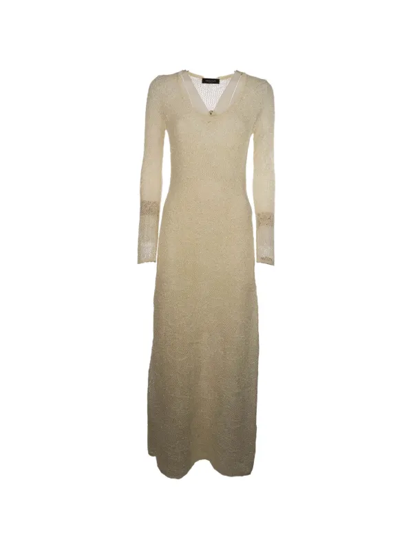 fabiana filippi sequin embellished knitted dress sequin-embellished open-knit | Neutrals Midi dress