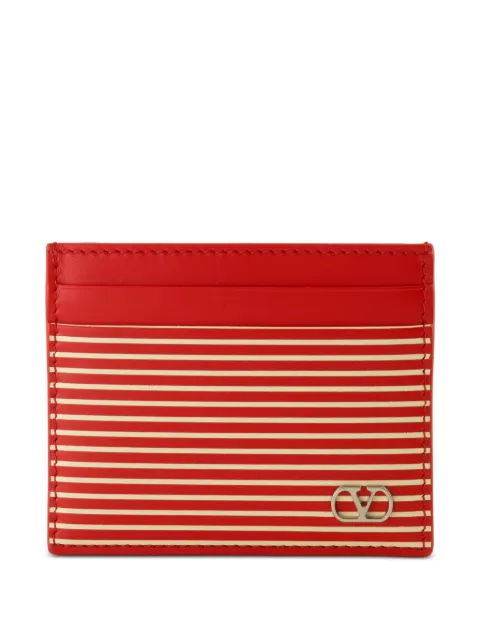 Valentino Garavani VLogo Signature striped cardholder