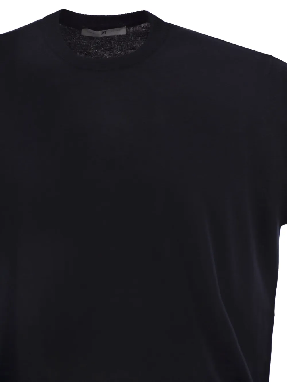 PT Torino T-shirt met geribbelde afwerking Blauw