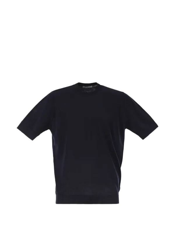 PT Torino Ribbed-trim T-shirt in Blue