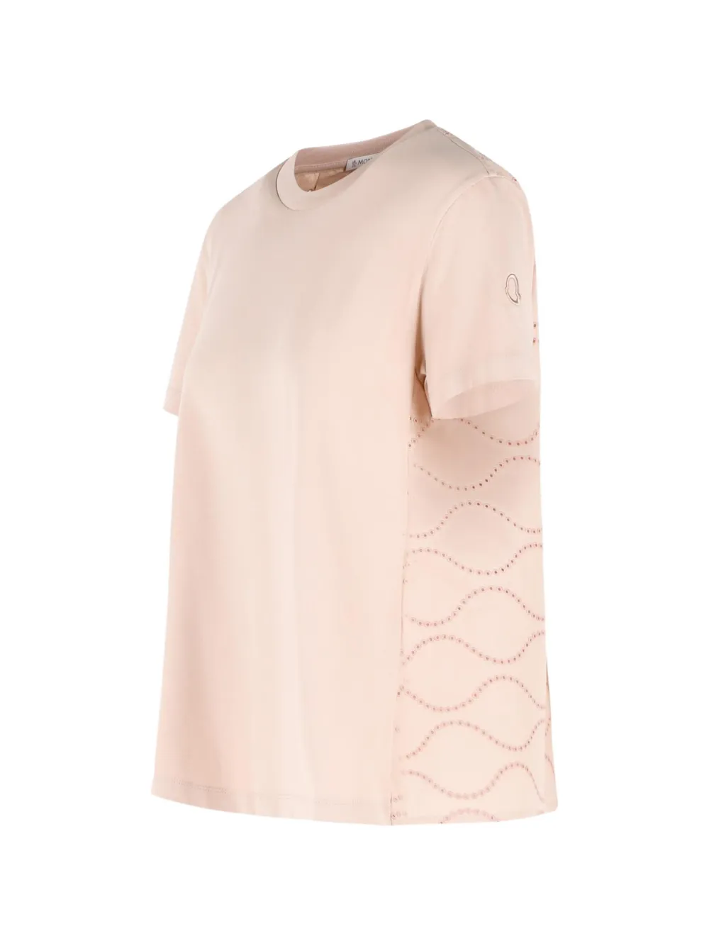 Moncler T-shirt met logodetail Roze