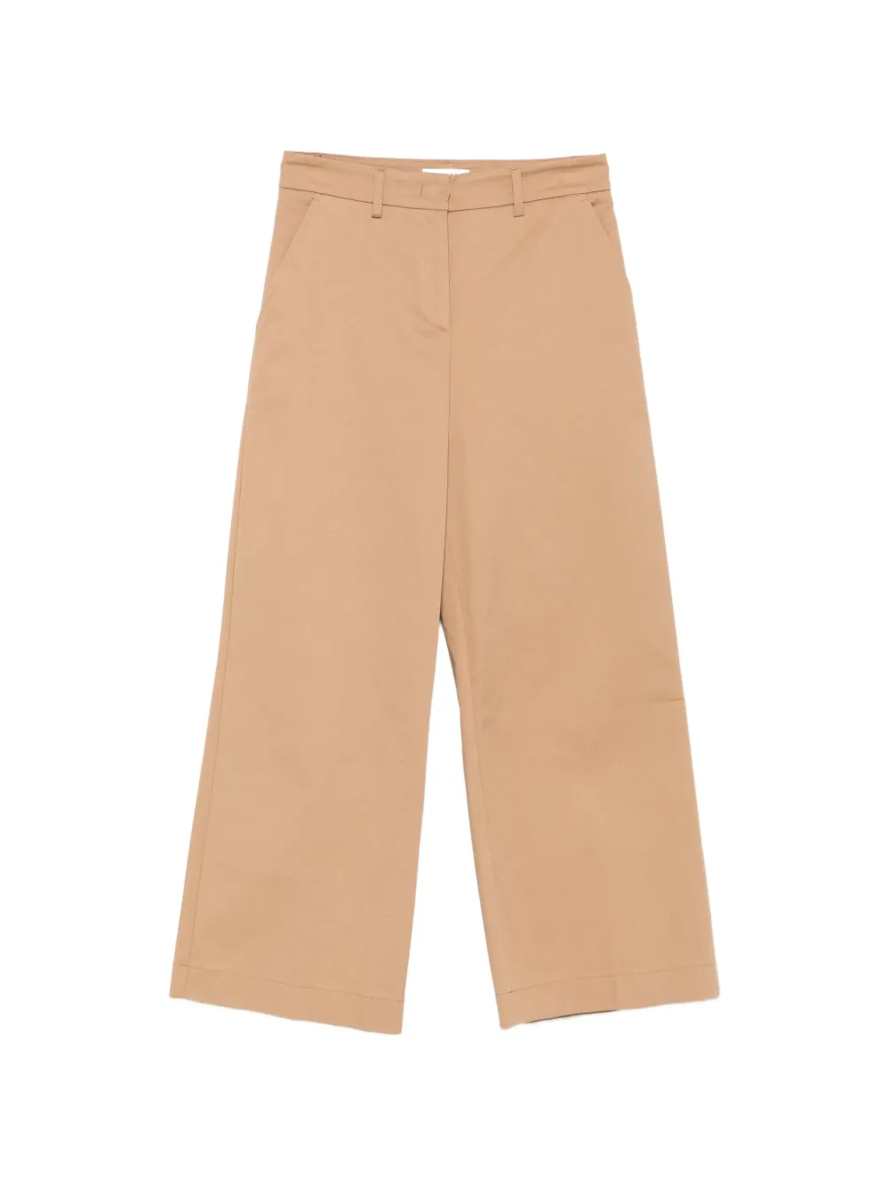 NINA 14.7 cropped wide-leg trousers - Marrone