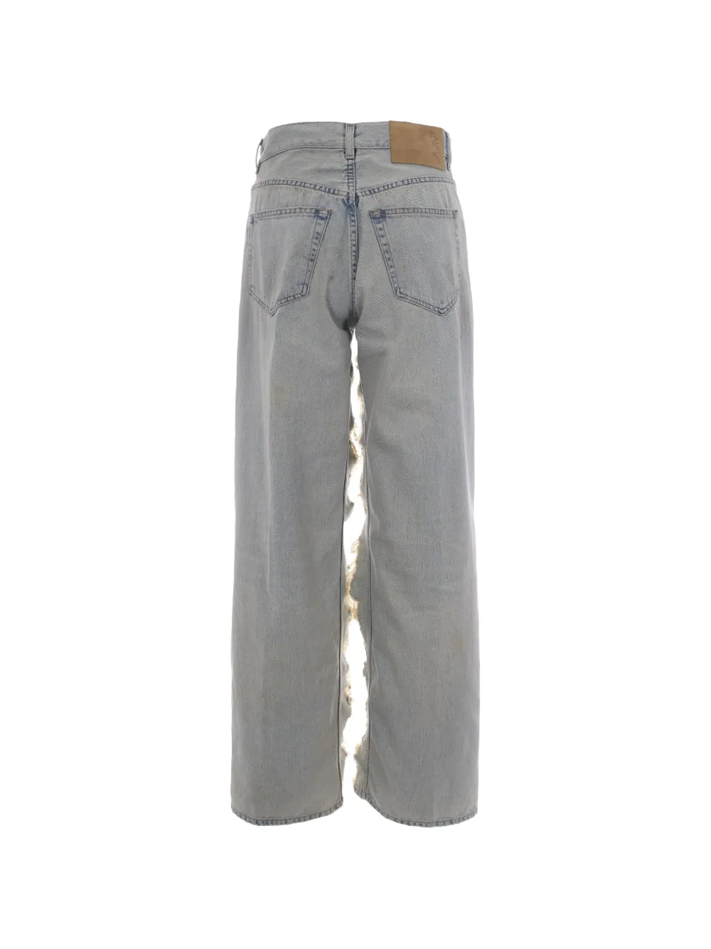 Haikure Gerafelde jeans met franje Blauw