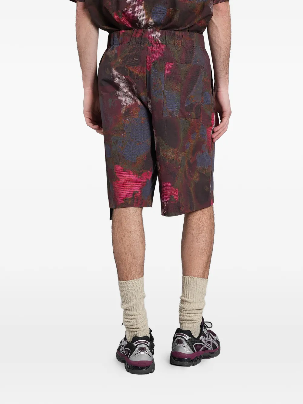 Peacemaker Oamc Shorts met geborduurd logo Rood