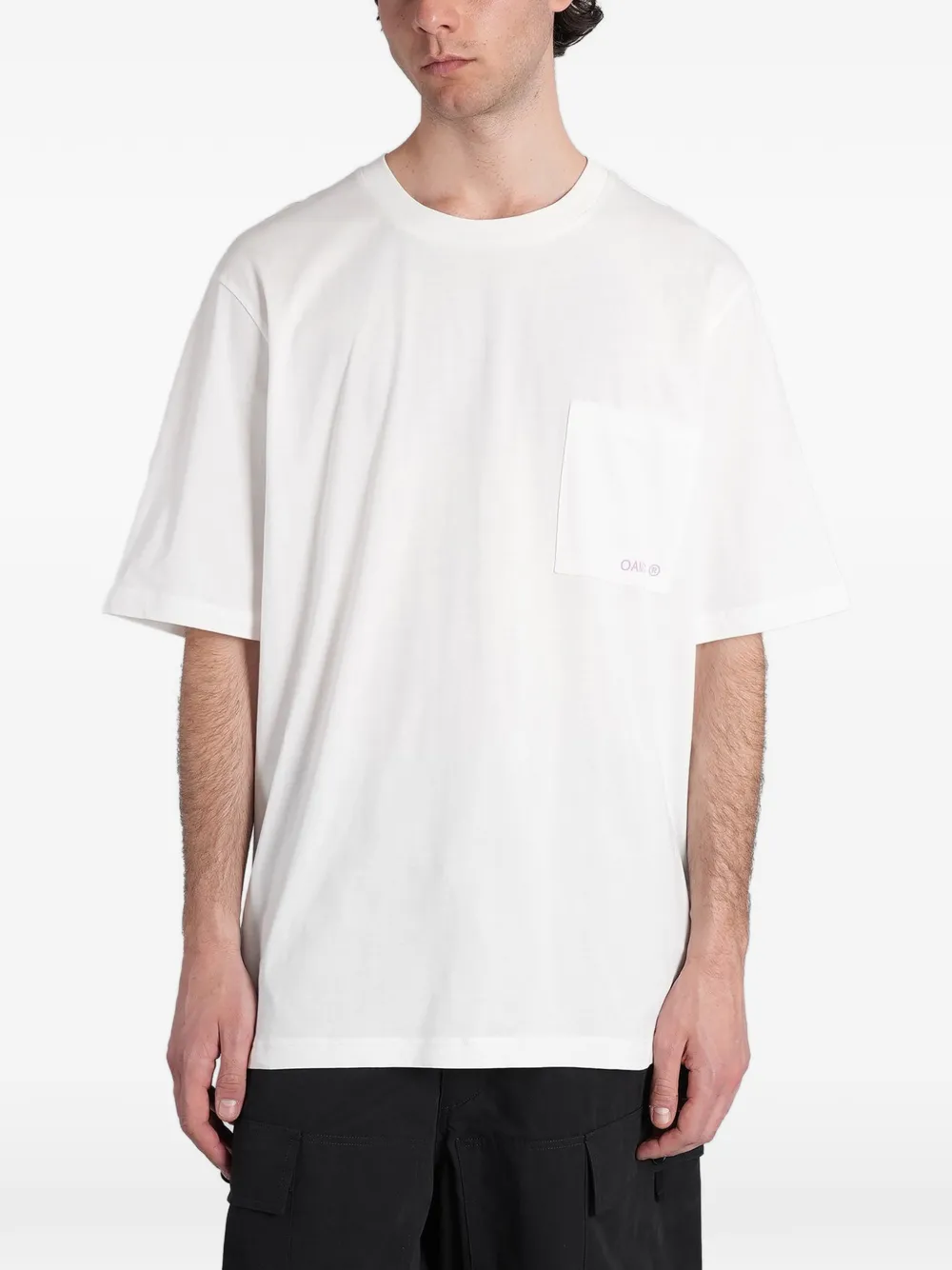 Peacemaker Oamc graphic-print chest-pocket T-shirt - Bianco