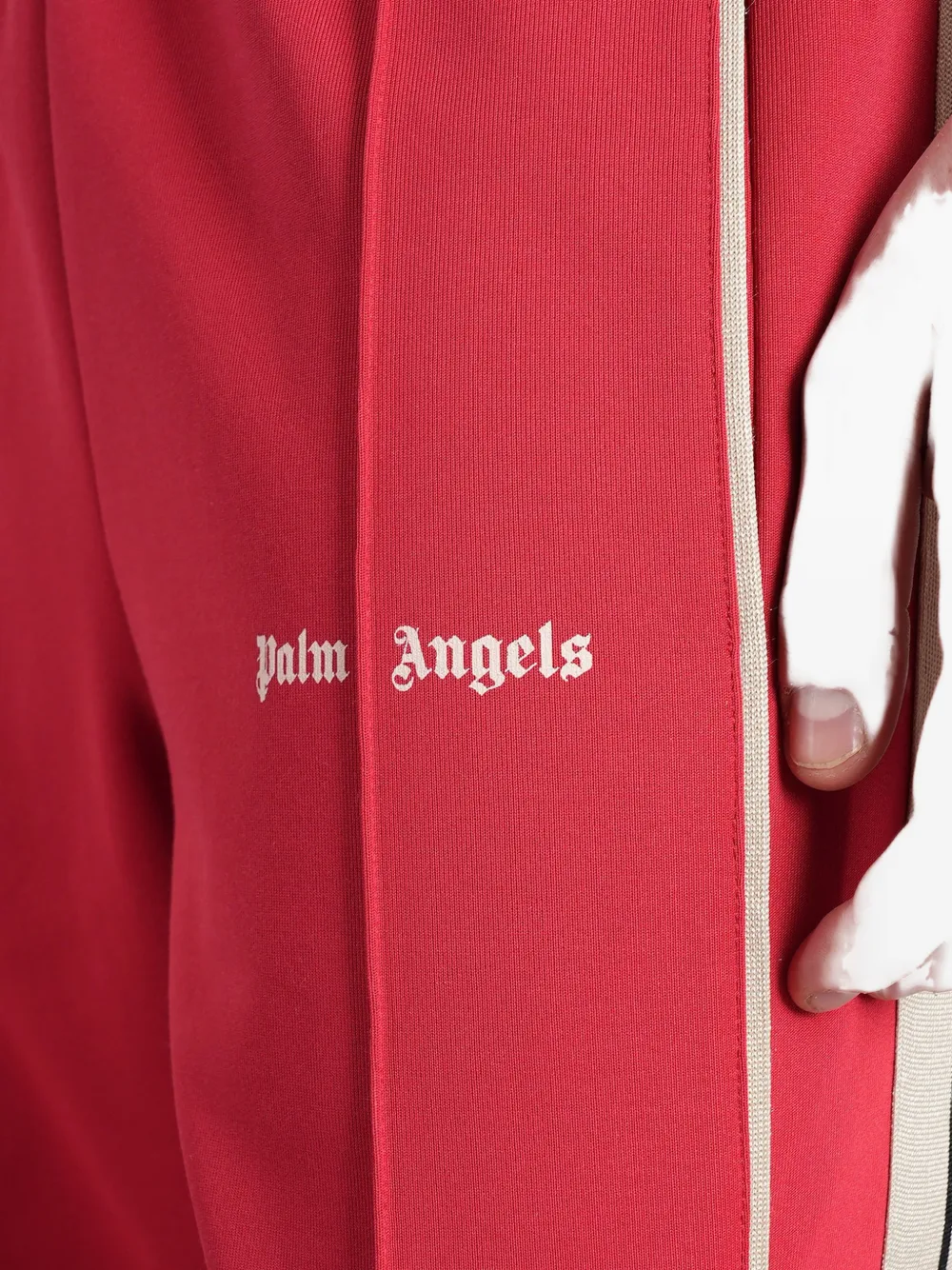 Palm Angels サイドストライプ トラックパンツ | レッド | FARFETCH JP