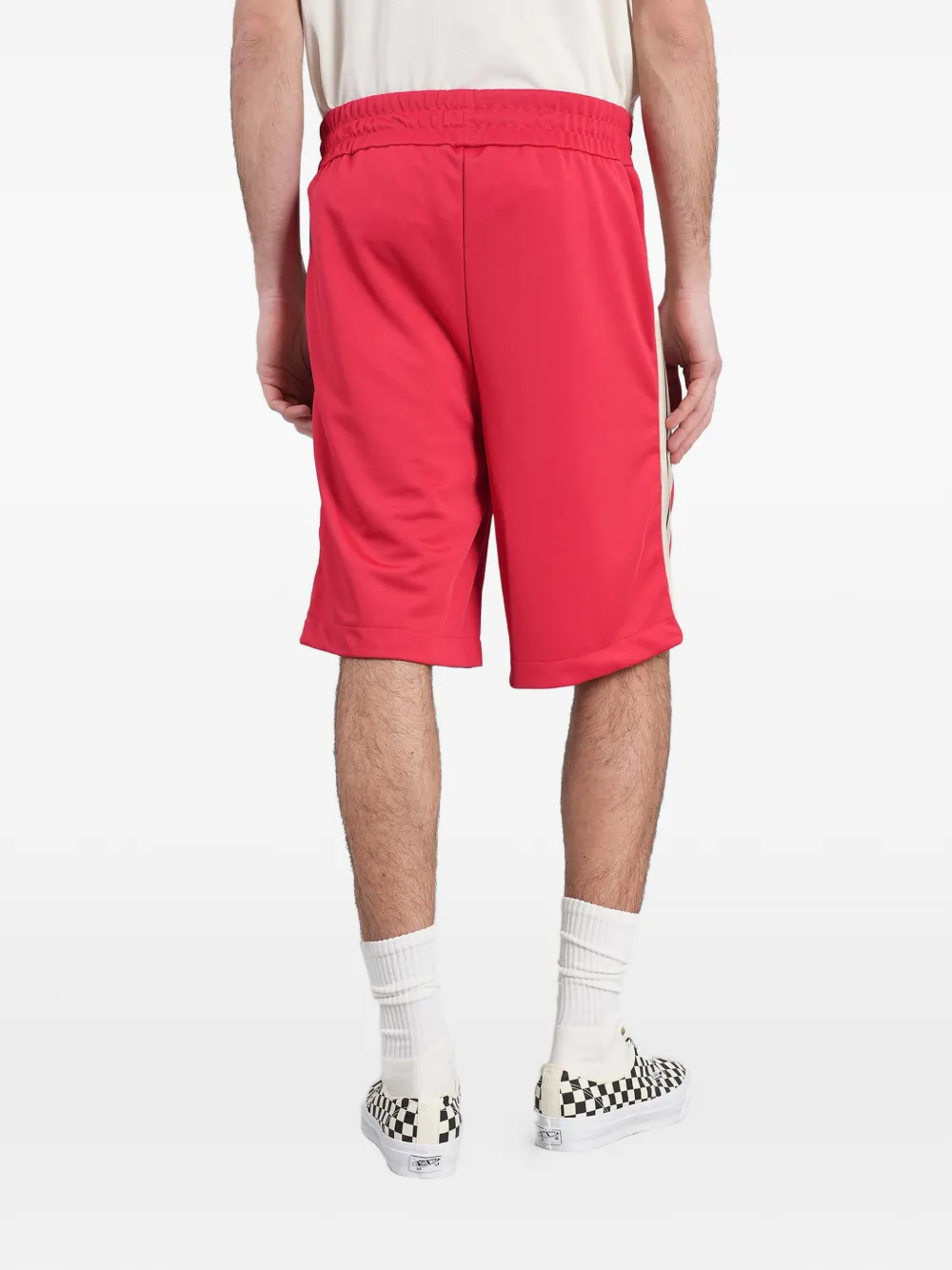Palm Angels Shorts met logoprint Rood