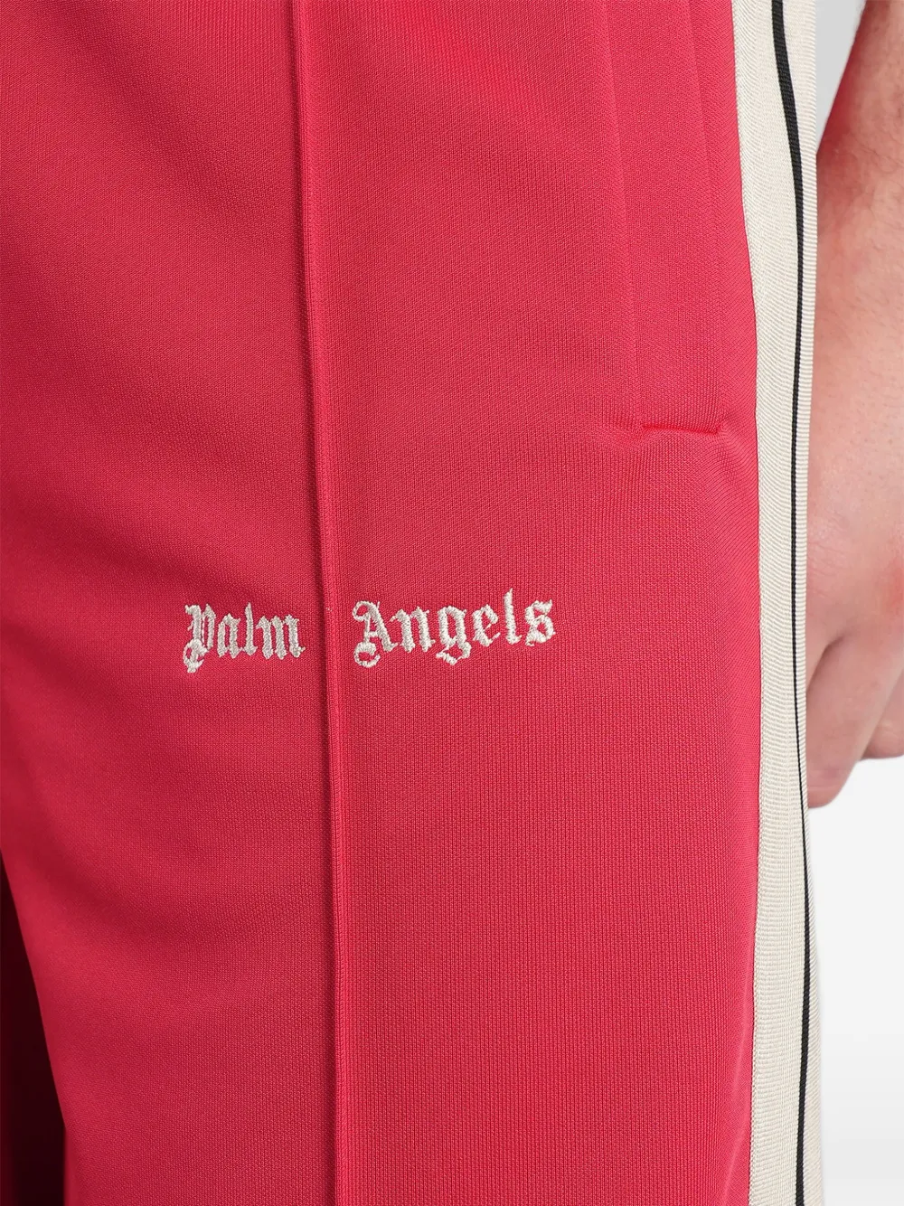 Palm Angels Shorts met logoprint Rood