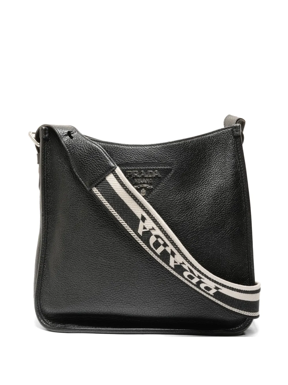 Prada Pre-Owned 2010-2020s logo-plaque shoulder bag - Nero