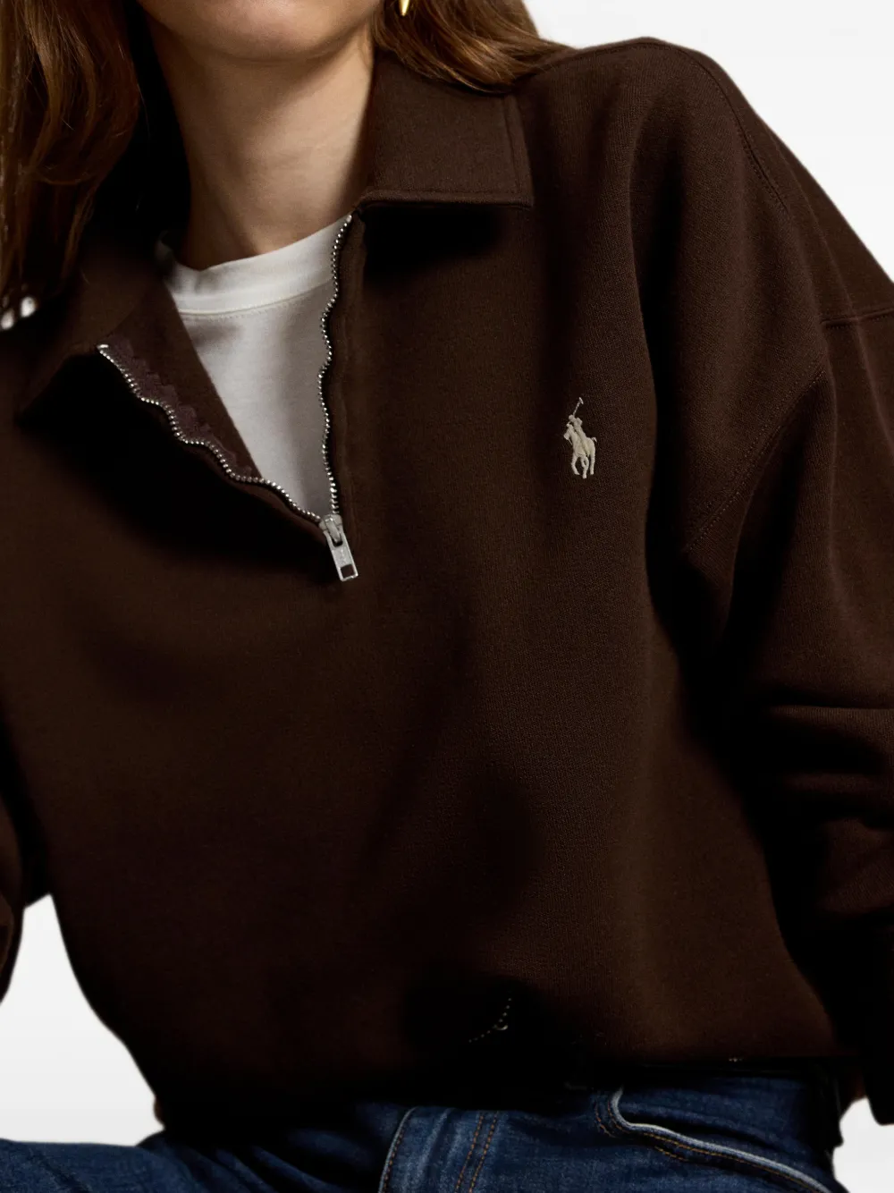 Polo Ralph Lauren Trui met rits Bruin