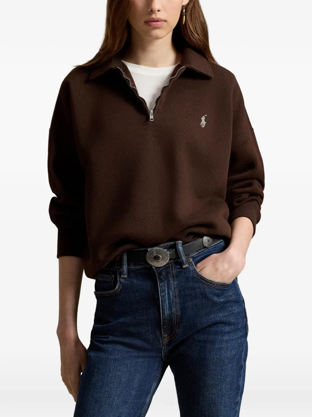 Polo Ralph Lauren Trui met rits Bruin