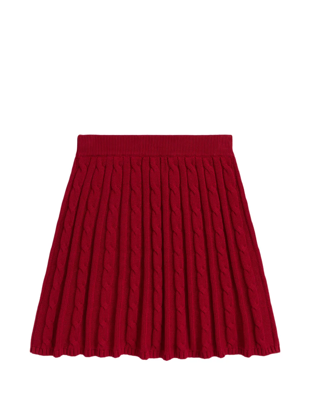POLO RALPH LAUREN KIDS Kabelgebreide plooirok Rood