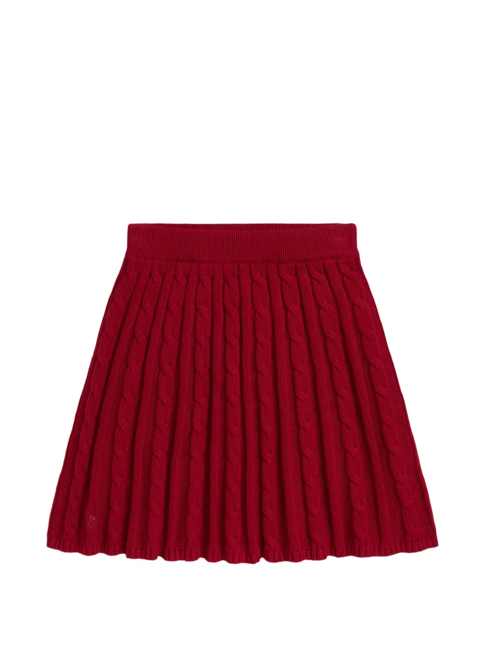 POLO RALPH LAUREN KIDS Faltenrock mit Zopfmuster - Rot
