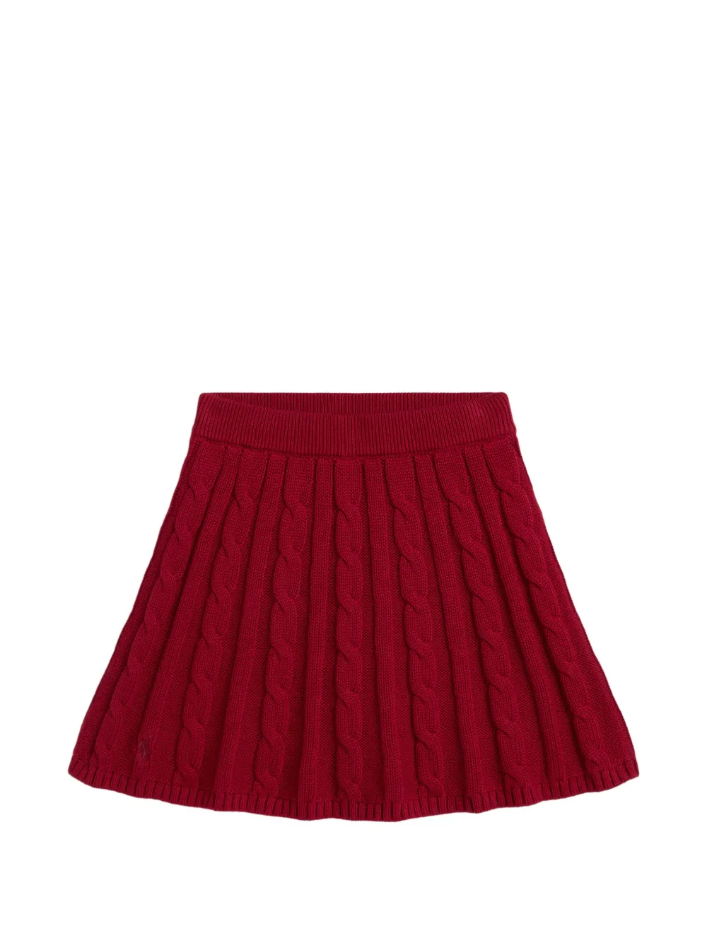 POLO RALPH LAUREN KIDS Gonna in maglia a trecce - Rosso