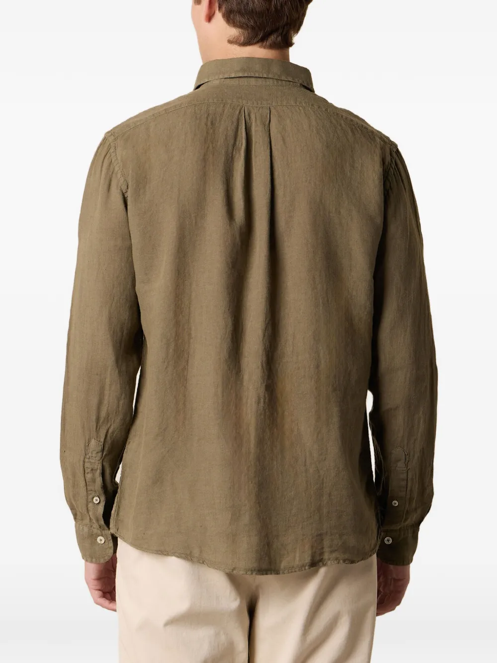 Brooks Brothers Slim-fit overhemd met gespreide kraag Groen