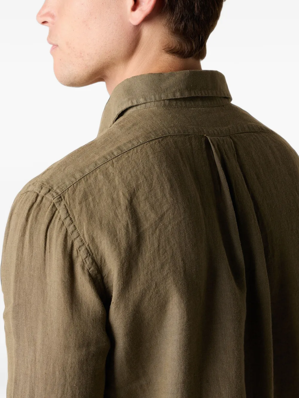 Brooks Brothers Slim-fit overhemd met gespreide kraag Groen