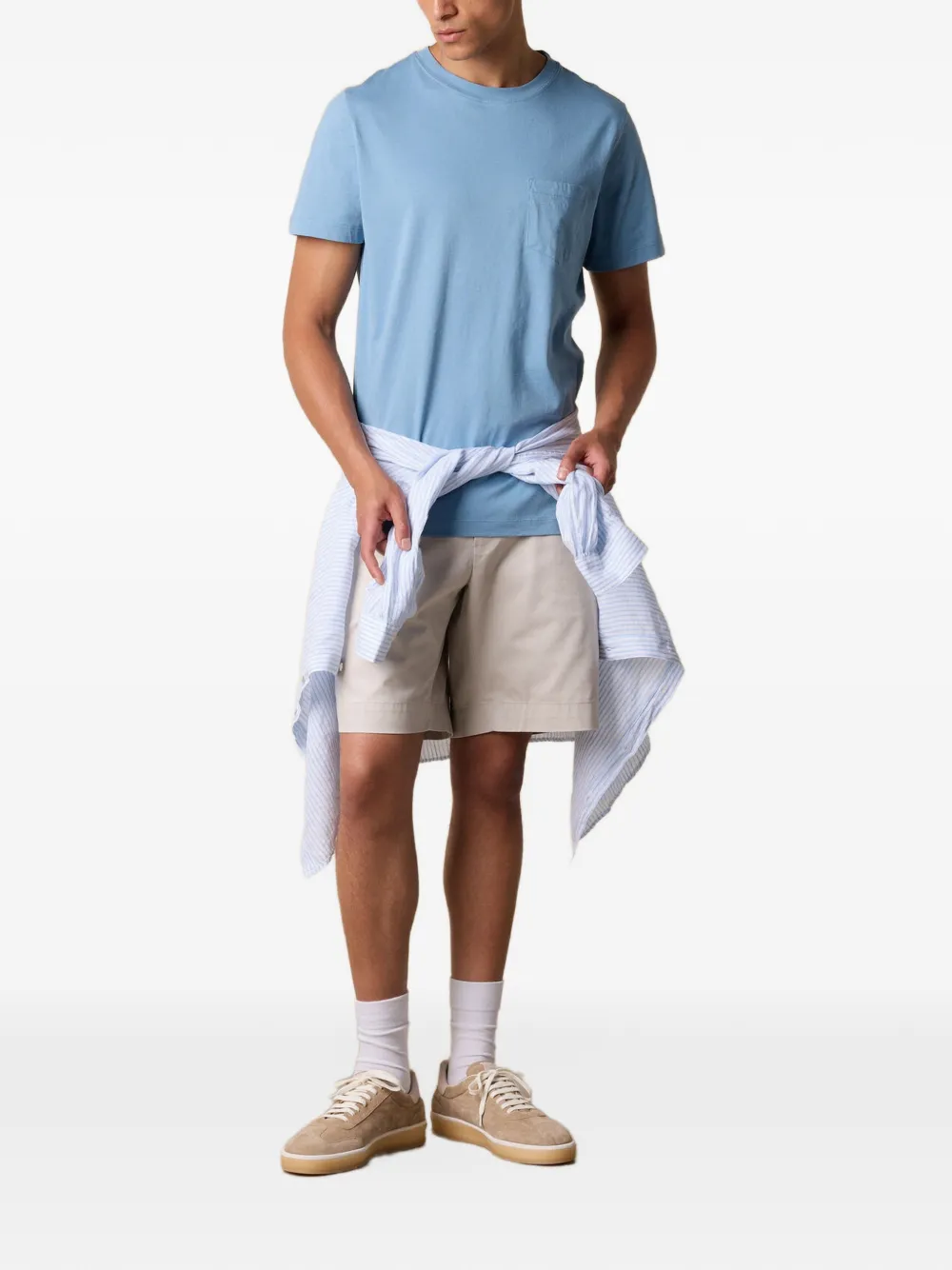 Brooks Brothers T-shirt met zak Blauw