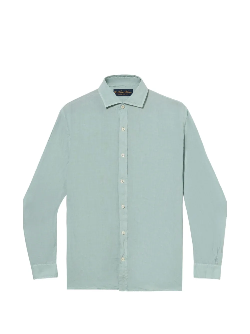 Brooks Brothers spread-collar linen shirt - Grün