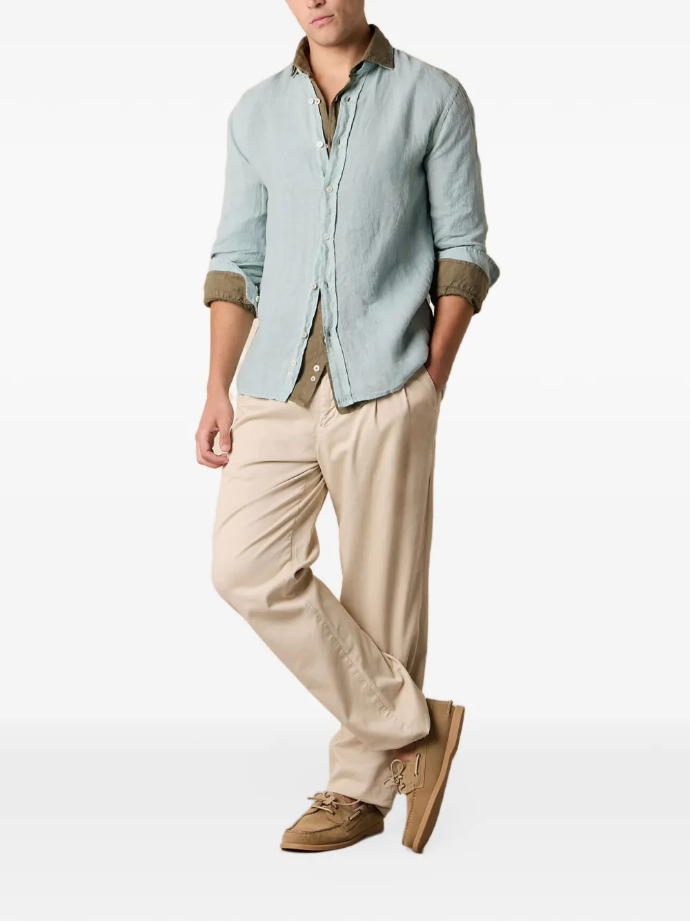 Brooks Brothers Linnen overhemd Groen