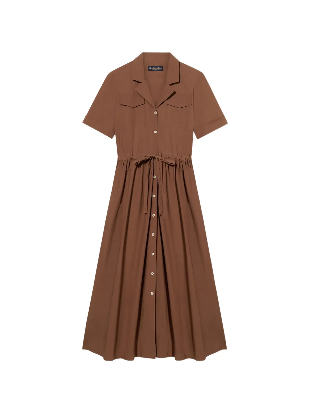 Brooks Brothers belted midi dress - Marrone