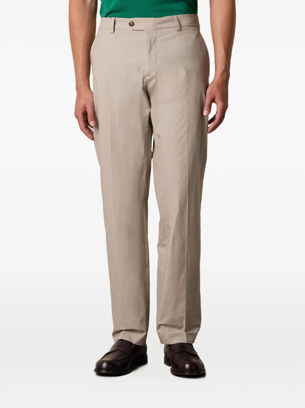 Brooks Brothers cotton-poplin trousers - Toni neutri