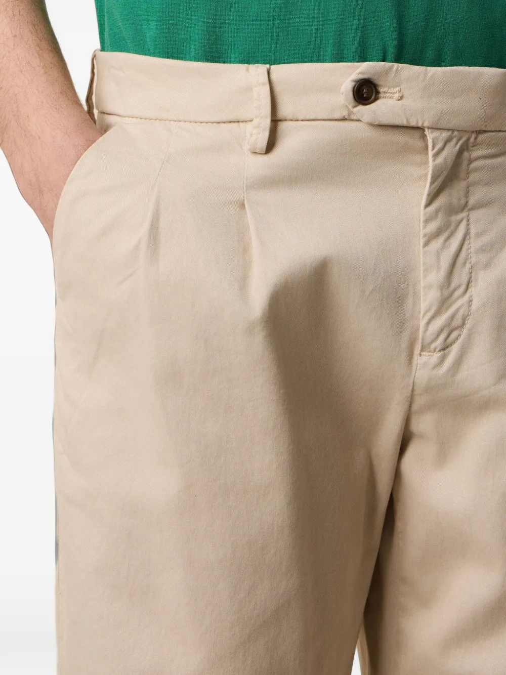 Brooks Brothers Broek met geplooid detail Beige