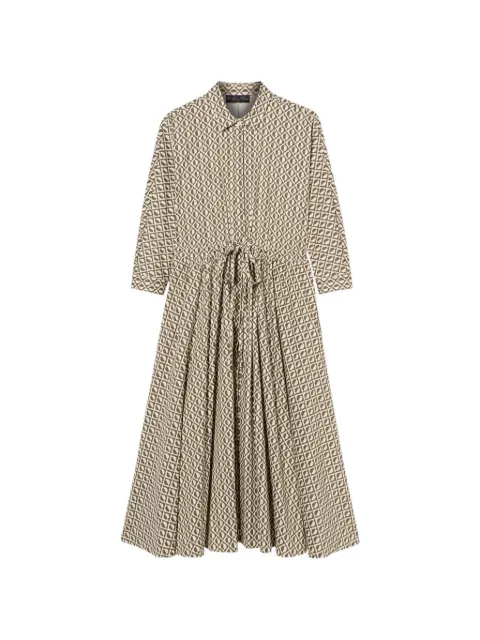 Brooks Brothers printed drawstring midi dress