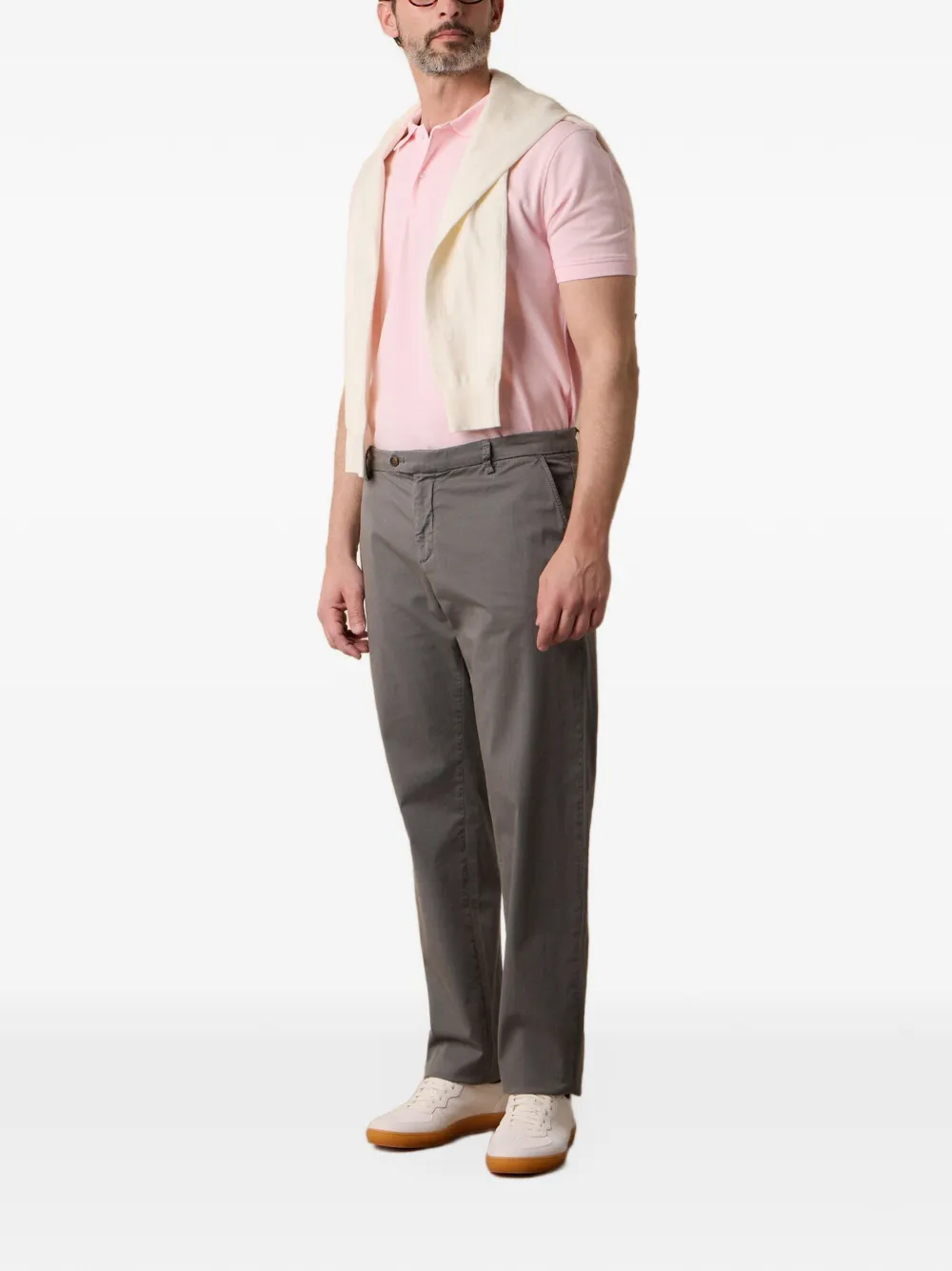 Brooks Brothers Broek van stretch-katoen Grijs