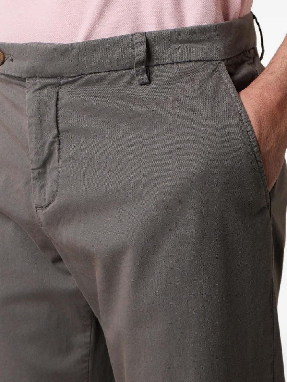 Brooks Brothers Broek van stretch-katoen Grijs