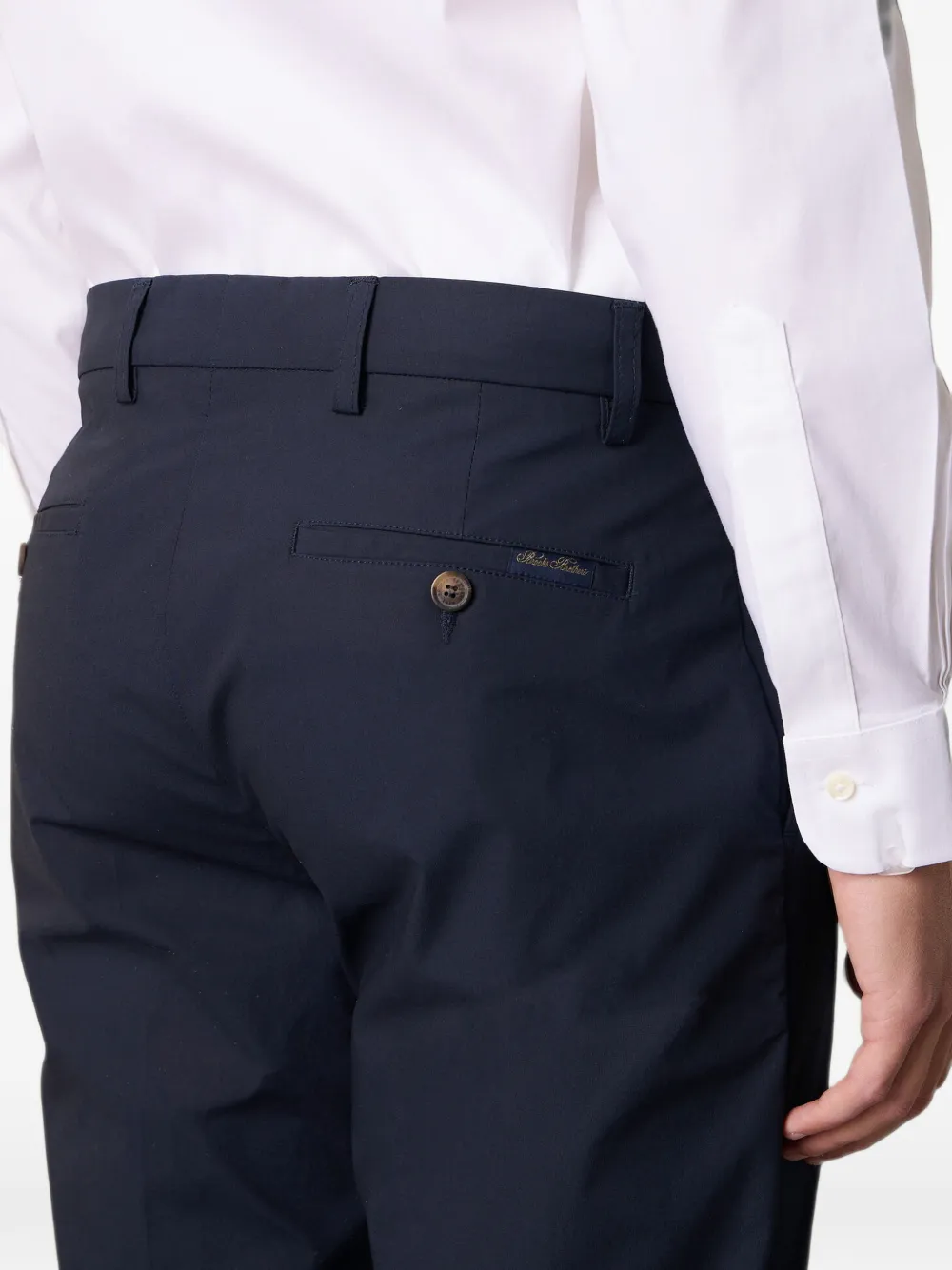 Brooks Brothers Popeline chino Blauw