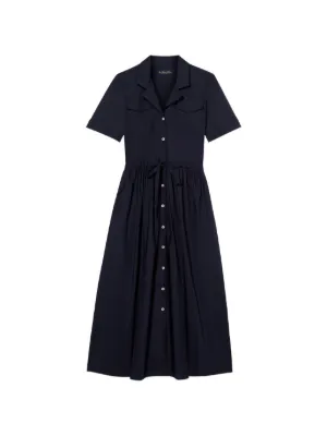 blue long sleeve short dress Navy Short Dress with Long Sleeves