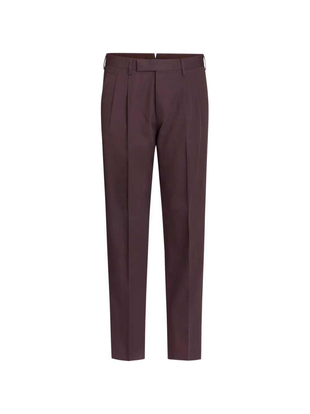 Zegna pleated pressed-crease trousers - Marrone